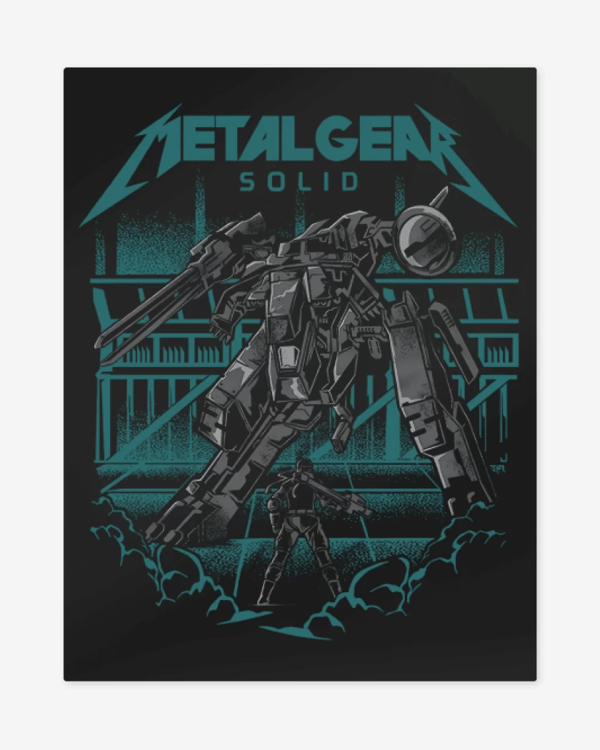Print metalico Negro de Metal Gear Solid