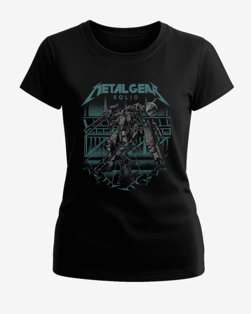 Polera de Mujer Negro de Metal Gear Solid