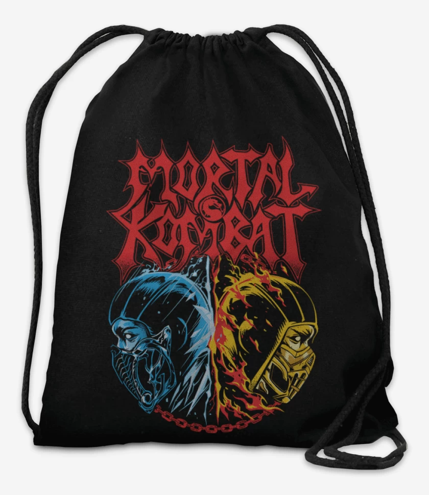 Mochila Negro de Mortal Kombat