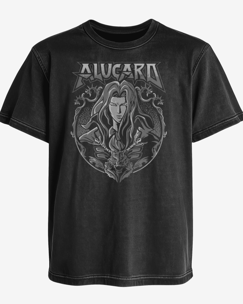 Polera desgastada Negro de Alucard