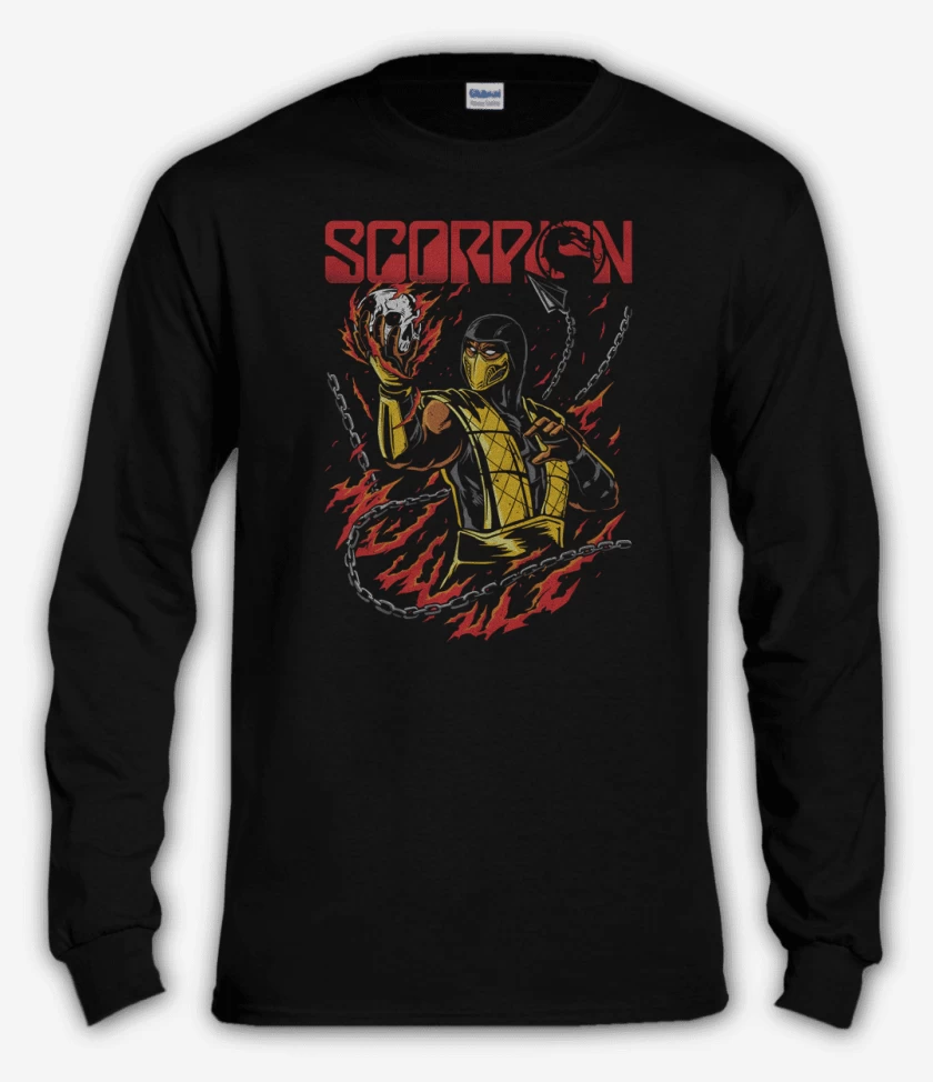 Polera manga larga Negro de Scorpion 2