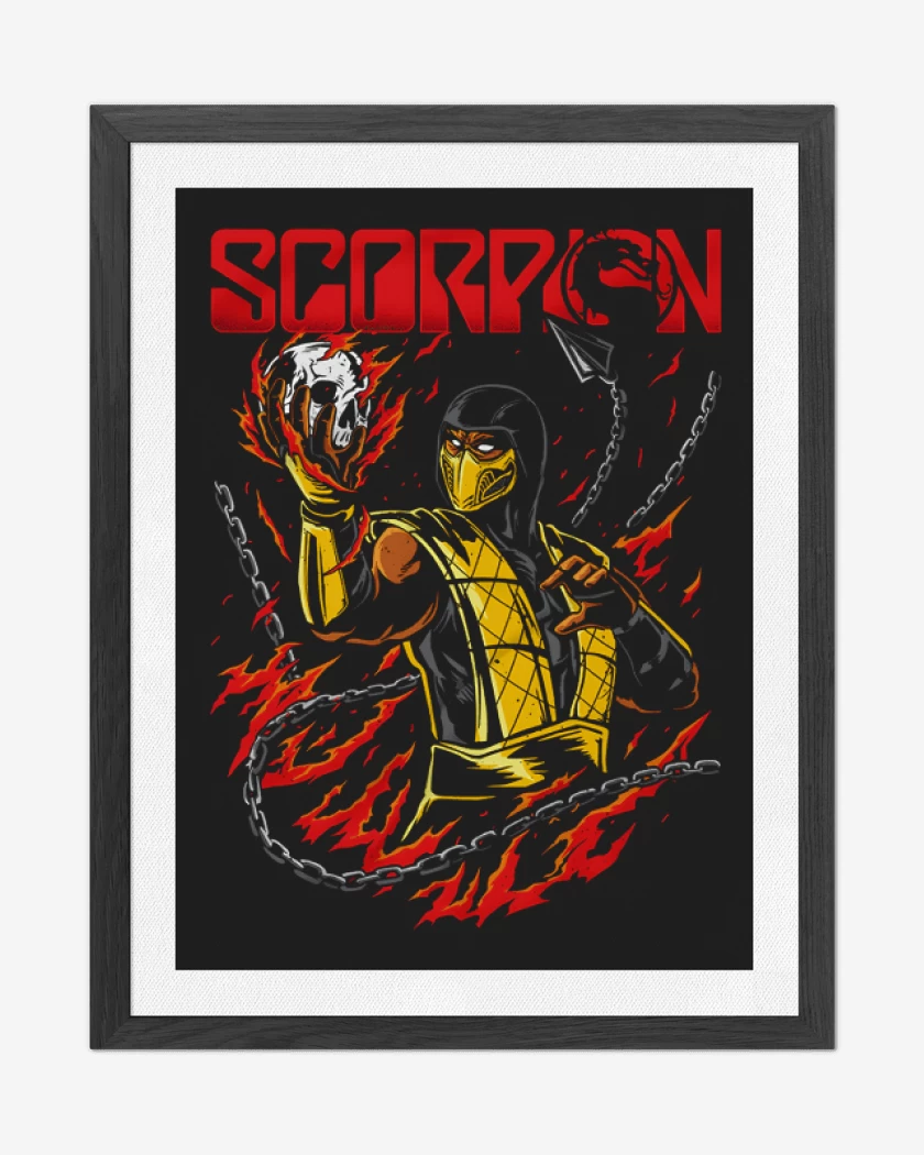 Cuadro decorativo Negro de Scorpion 2