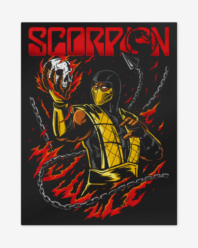 Print metalico Negro de Scorpion 2
