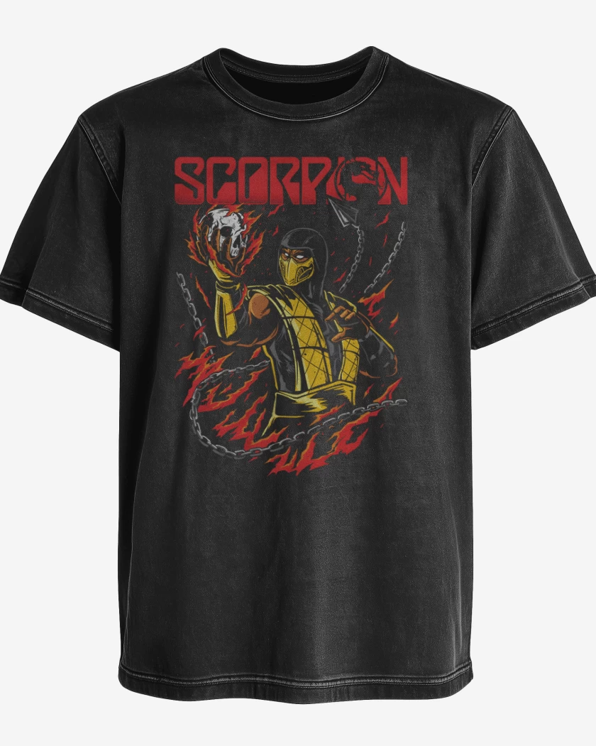 Polera desgastada Negro de Scorpion 2