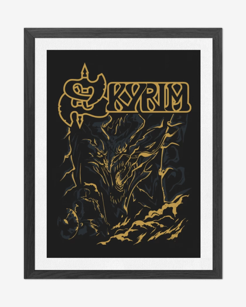 Cuadro decorativo Negro de Skyrim