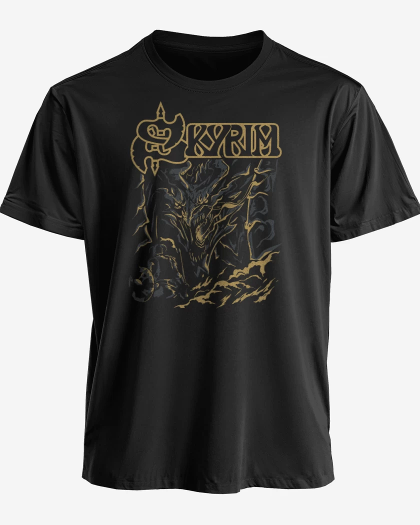Polera premium Negro de Skyrim