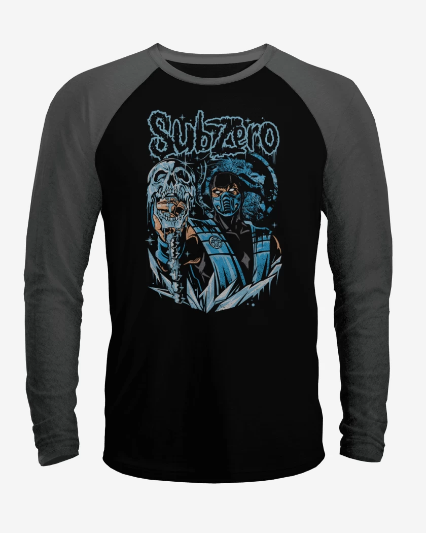 Polera Raglan Negro / Negro Heather de Sub Zero