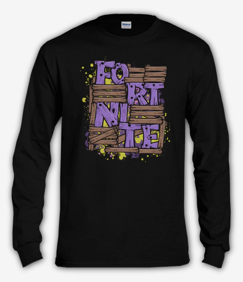 Polera manga larga Negro de Fortnite 6