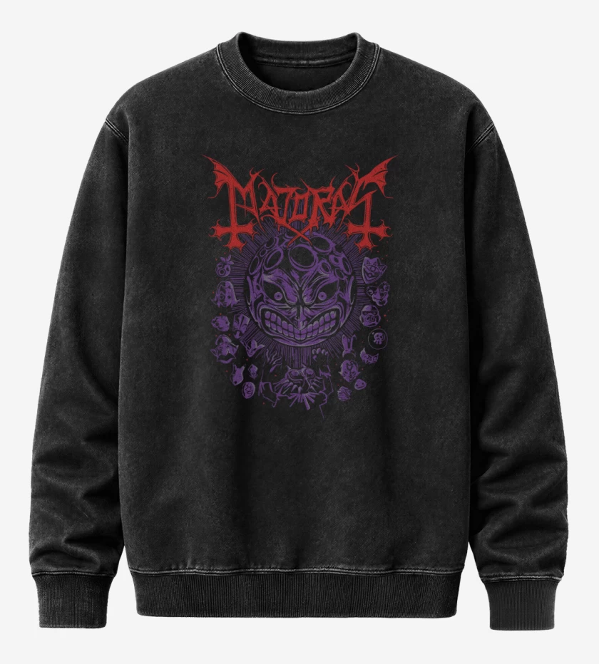 Poleron Polo Acid Wash Negro de Call of the Moon