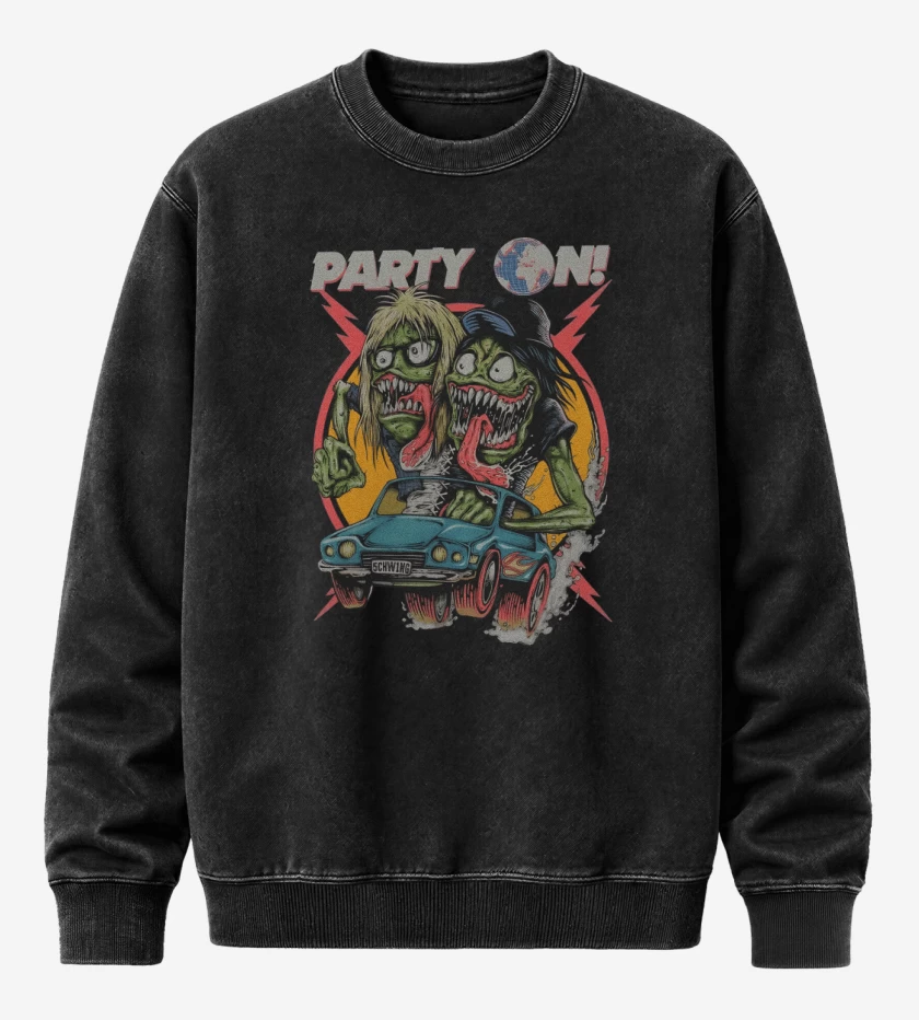 Poleron Polo Acid Wash Negro de El Mundo de Wayne 
