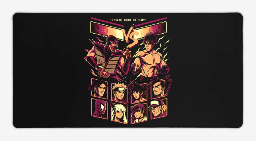 Mouse pad Gamer Negro de Ultimate Fighters