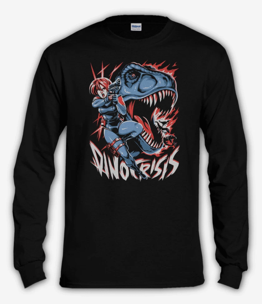 Polera manga larga Negro de Dino Crisis