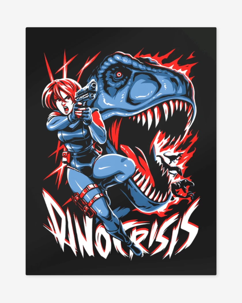 Print metalico Negro de Dino Crisis