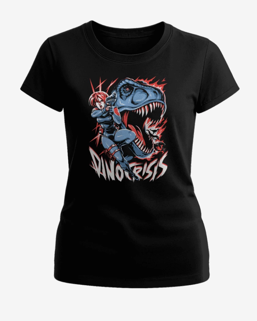 Polera de Mujer Negro de Dino Crisis