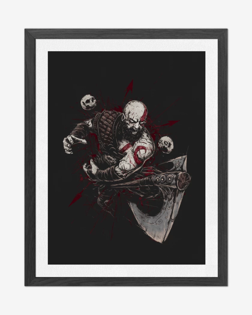 Cuadro decorativo Kratos Vikingo