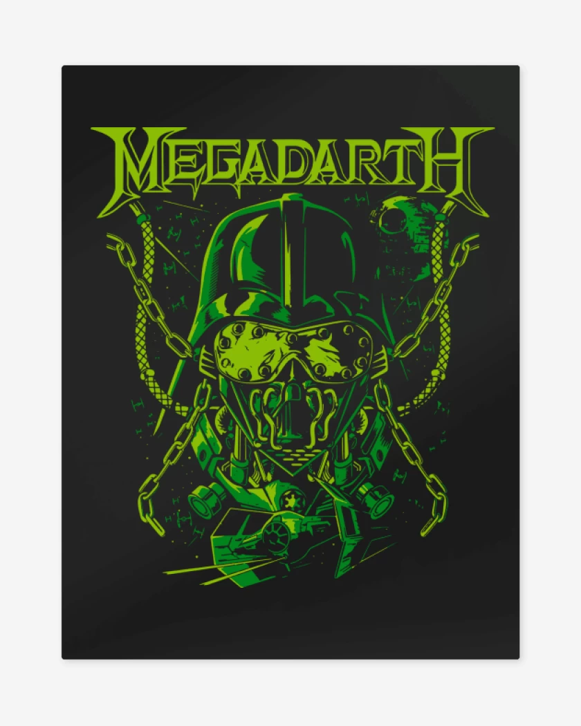 Print metalico Negro de Megadarth
