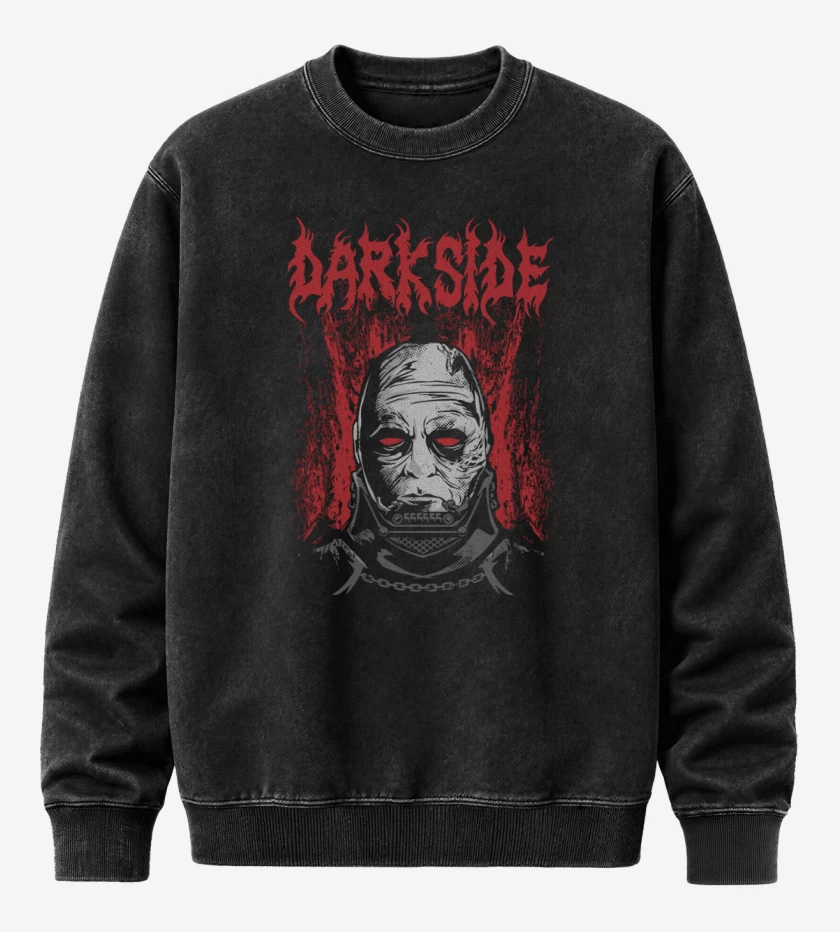 Poleron Polo Acid Wash Negro de Darkside of Jedi