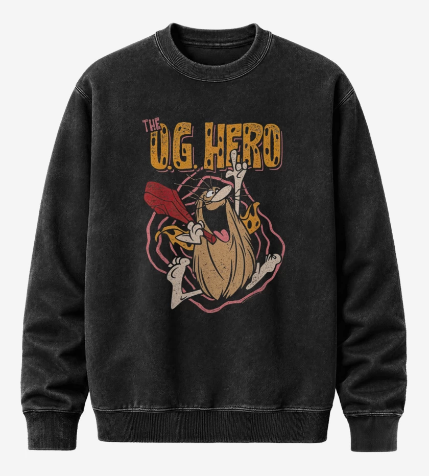 Poleron Polo Acid Wash Negro de Capitan cavernicola 2
