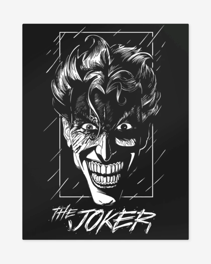 Print metalico Negro de Classic Joker