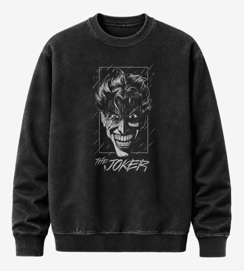 Poleron Polo Acid Wash Negro de Classic Joker