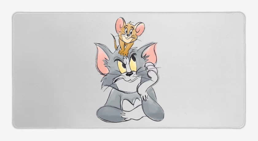 Mouse pad Gamer Blanco de El Gato & el Ratón