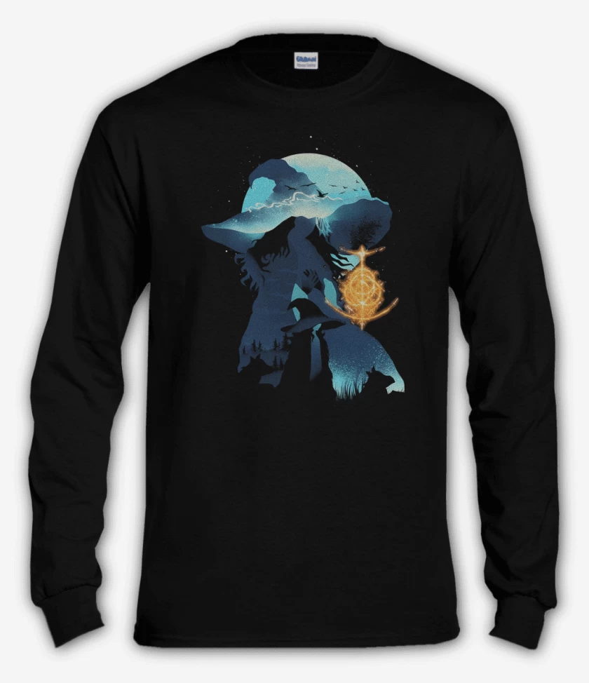 Polera manga larga Negro de Snow Witch