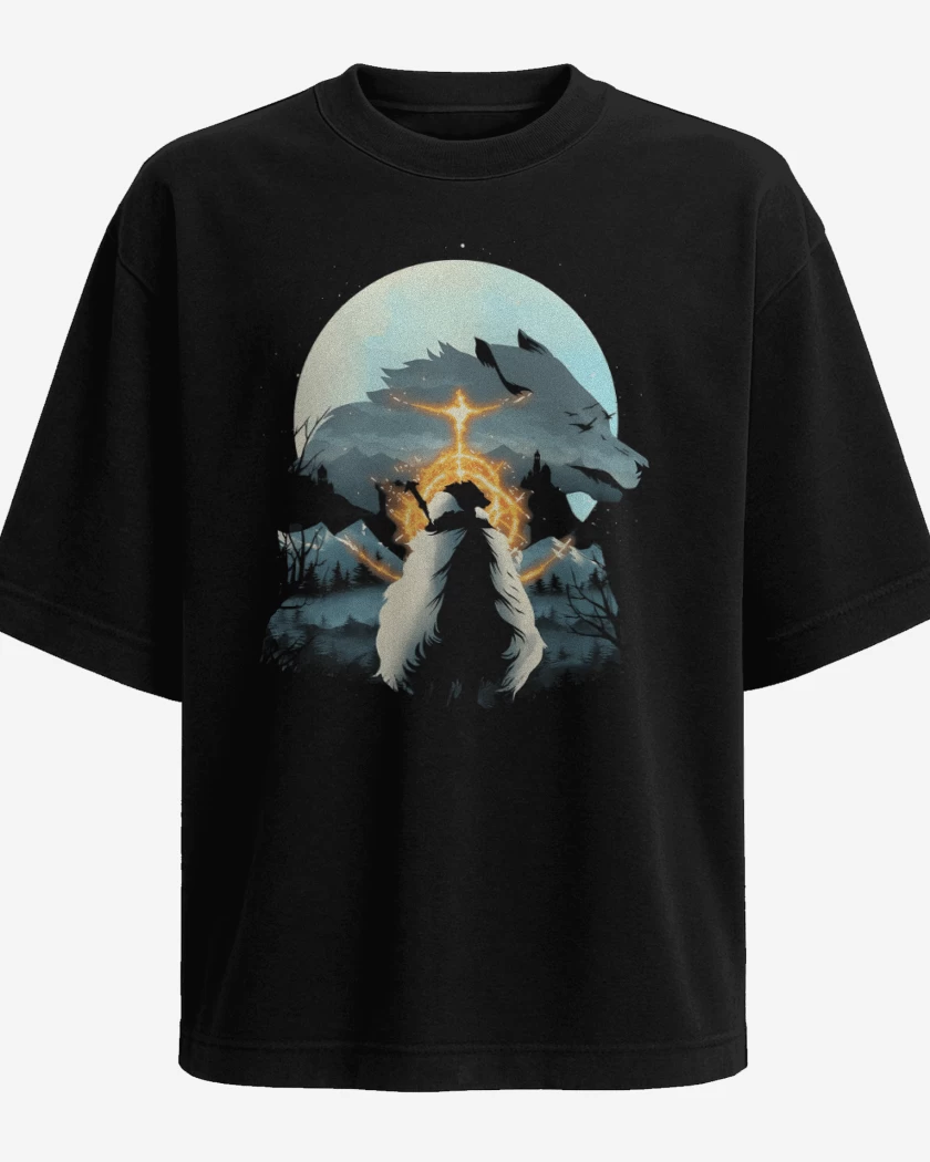 Polera Oversize Half Wolf