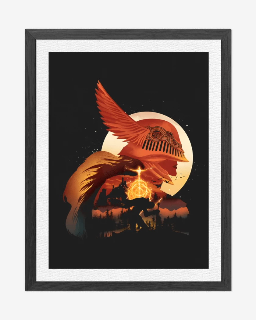 Cuadro decorativo Negro de Tarnished Warrior