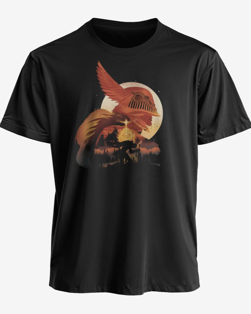 Polera premium Negro de Tarnished Warrior