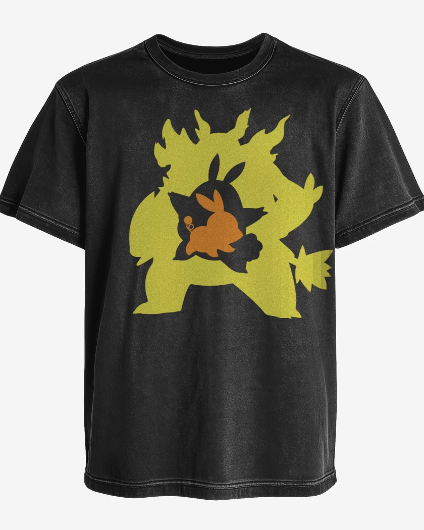 Polera desgastada Negro de Tepivolution