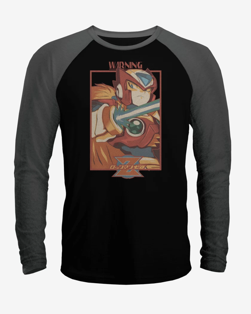 Polera Raglan Negro / Negro Heather de Zero Warning