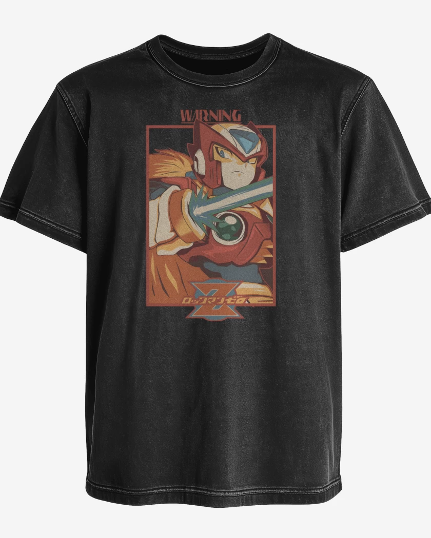 Polera desgastada Negro de Zero Warning