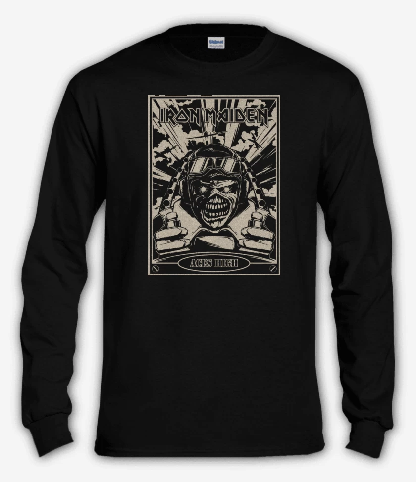 Polera manga larga Negro de Aces High
