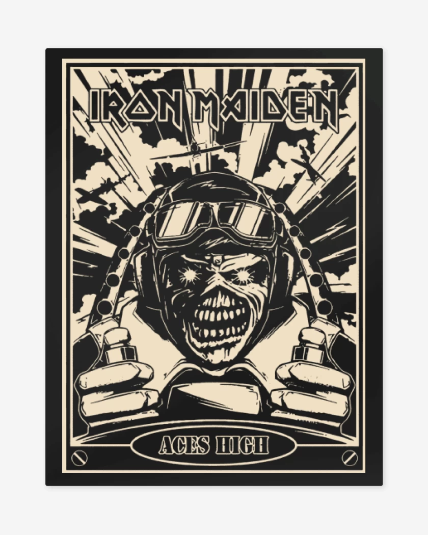 Print metalico Negro de Aces High