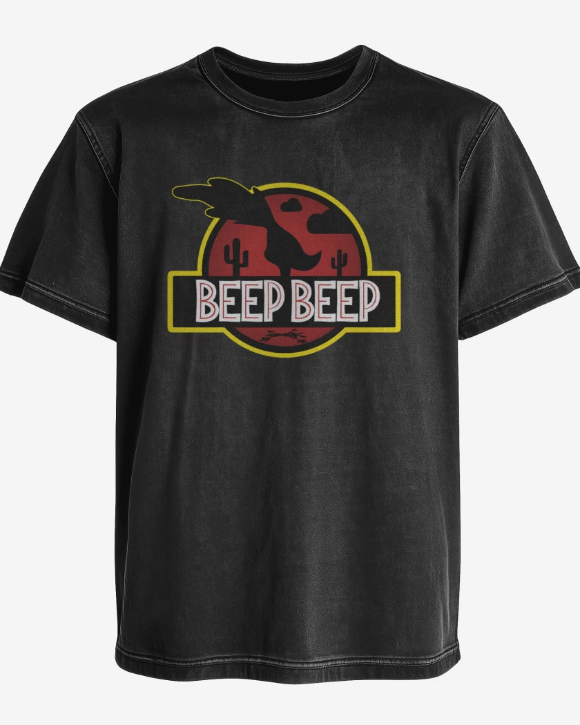 Polera desgastada Negro de Beep Beep