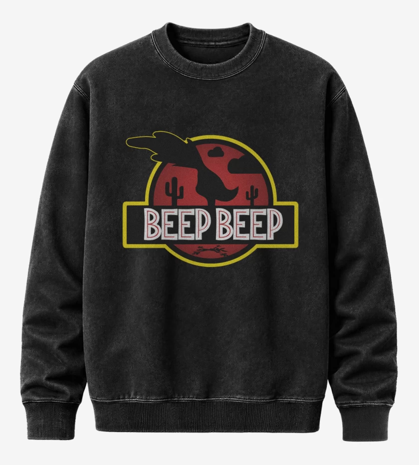 Poleron Polo Acid Wash Negro de Beep Beep