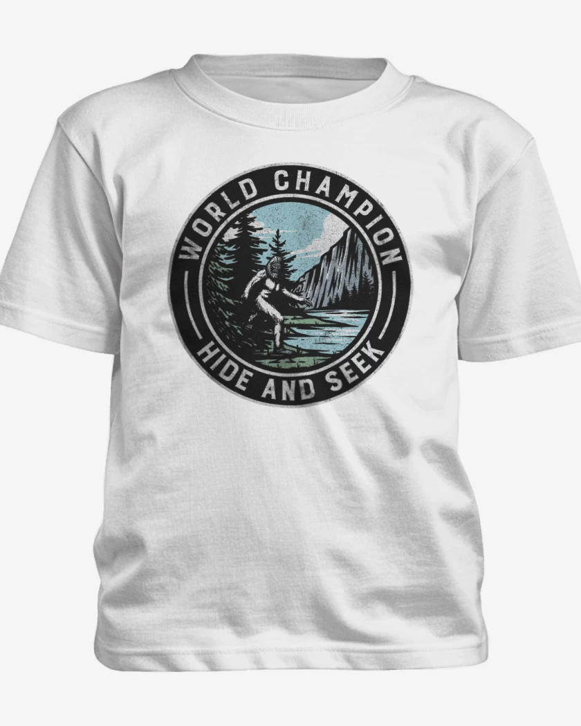 Polera de niño Blanco de Campeón mundial de las escondidas