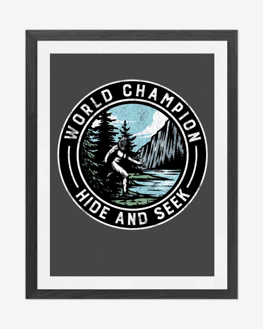 Cuadro decorativo Carbon de Campeón mundial de las escondidas