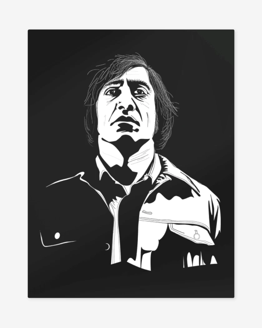 Print metalico Negro de No Country for Old Men 