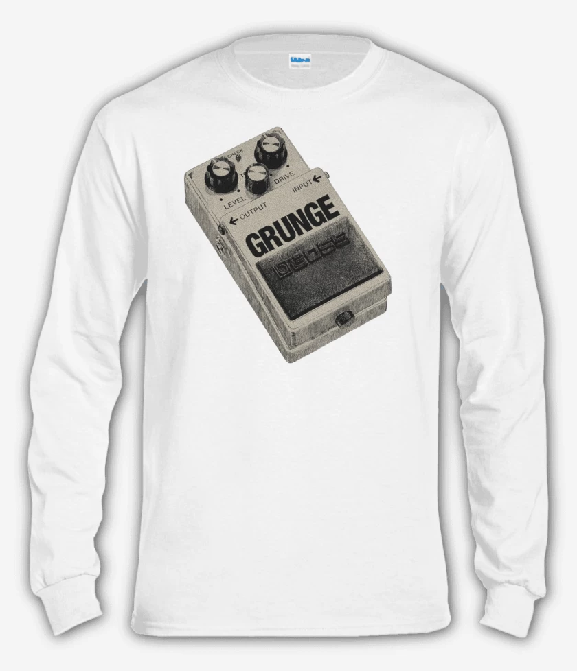 Polera manga larga Blanco de Grunge