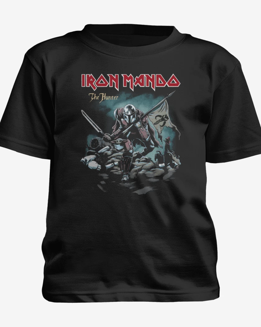 Polera de niño Negro de Iron Mando