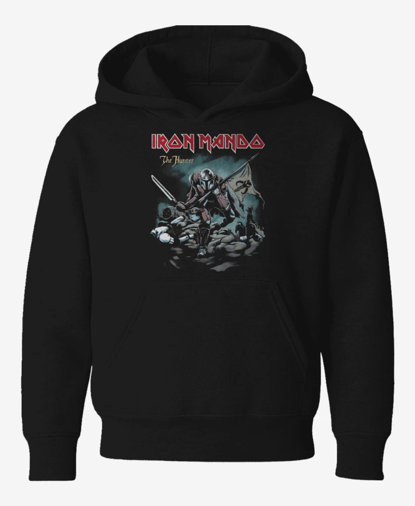 Poleron de niño Negro de Iron Mando