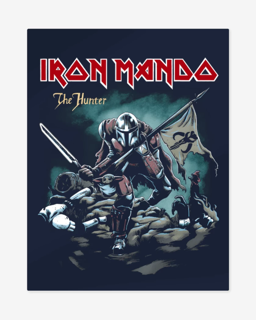 Print metalico Azul Marino de Iron Mando