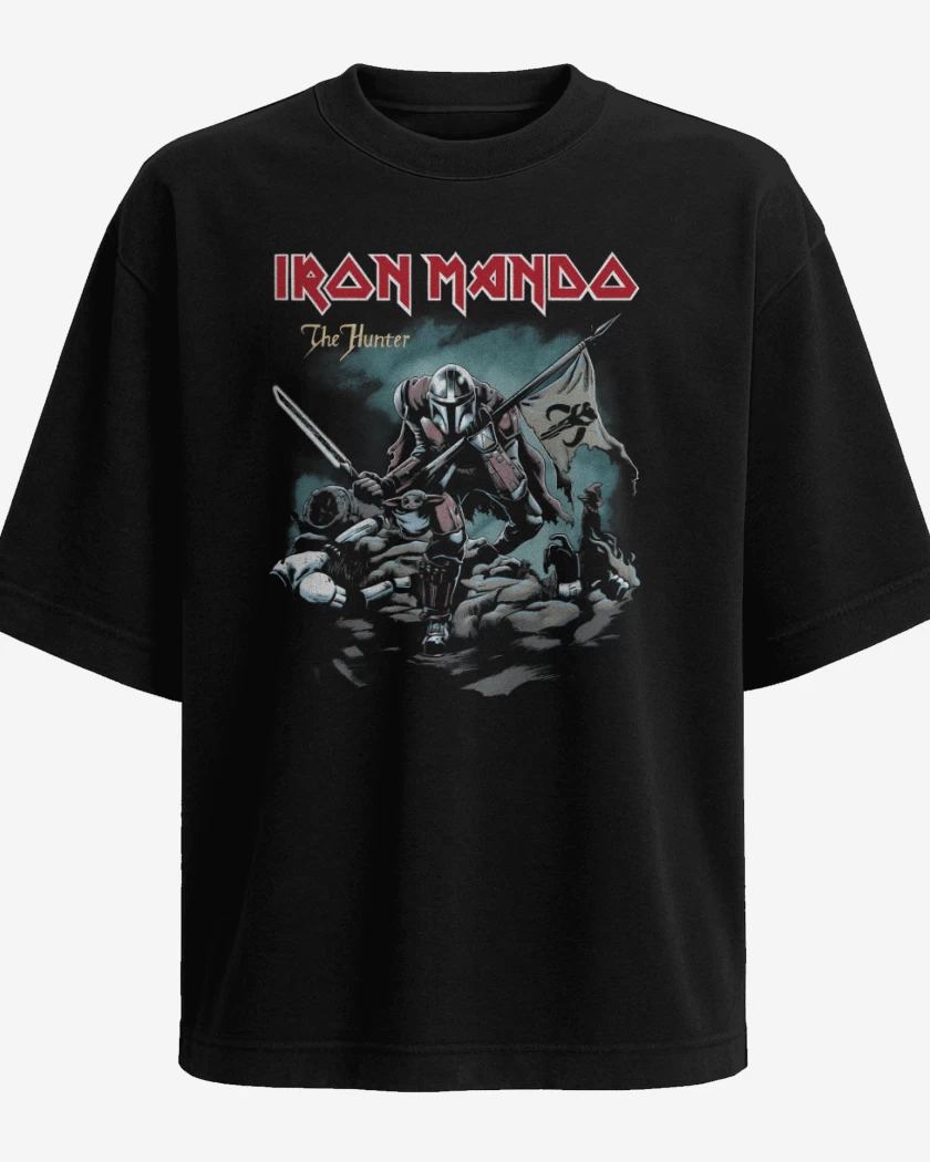 Polera Oversize Negro de Iron Mando