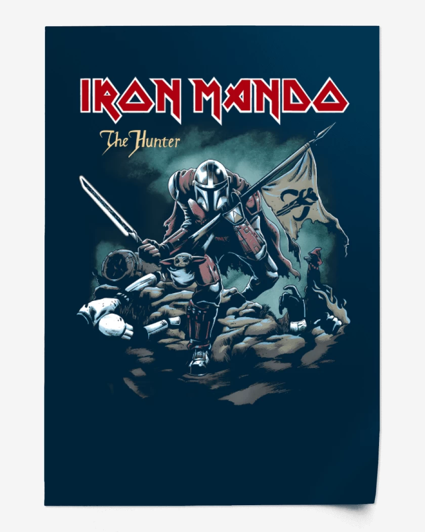 Print Azul Marino de Iron Mando