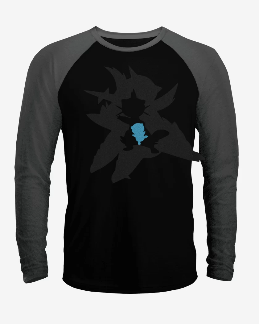 Polera Raglan Negro / Negro Heather de Oshavolution