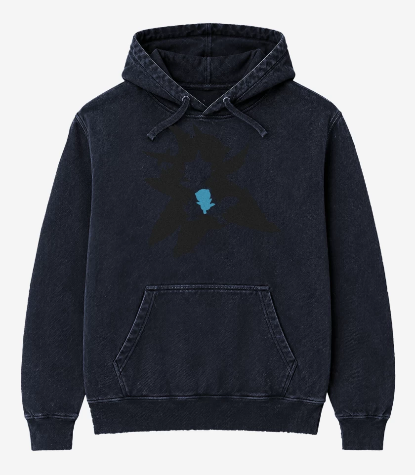 Poleron Canguro Acid Wash Azul Marino de Oshavolution
