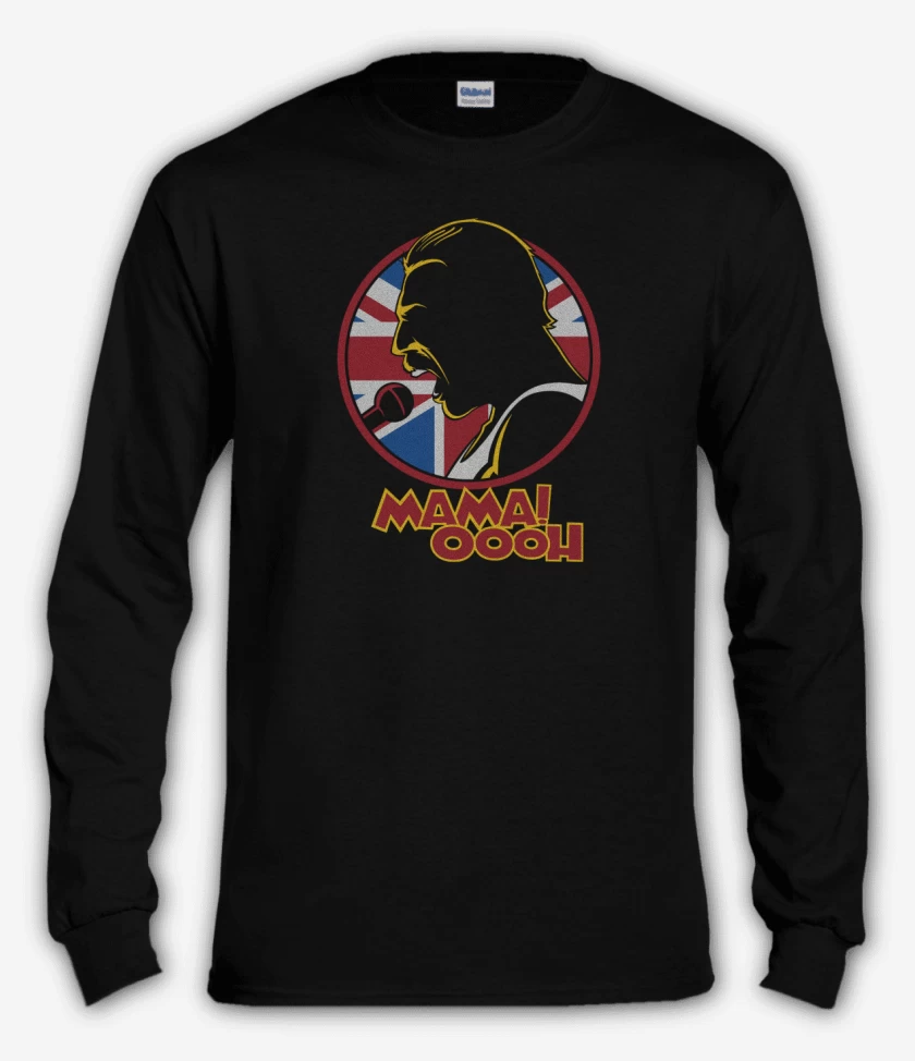 Polera manga larga Negro de Mama!