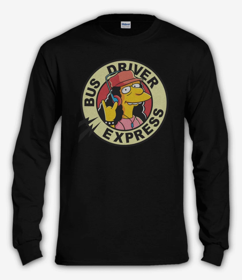 Polera manga larga Negro de Otto bus driver