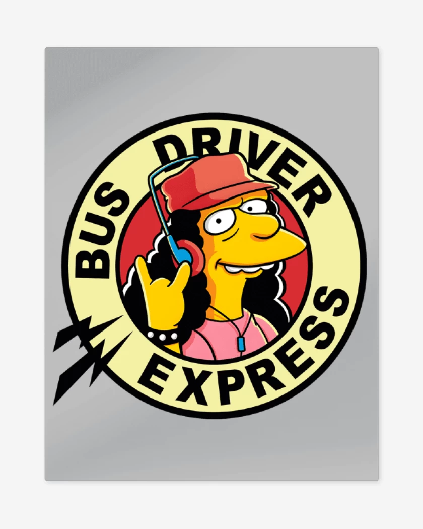 Print metalico Gris Melange de Otto bus driver